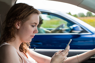 a distracted driver