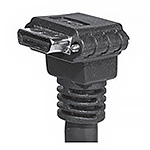 HDR / SDR Male R/A Exit DOWN w/Recessed Screws