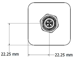 Diagram of CEI 29mm-IP67 Series Square Camera Enclosure