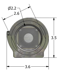 Diagram of CEI Stainless Series IP69K-IR Camera Enclosure